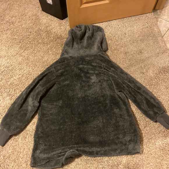 Dark Gray Fleece Cardigan/Sweater Size L - Picture 5 of 5